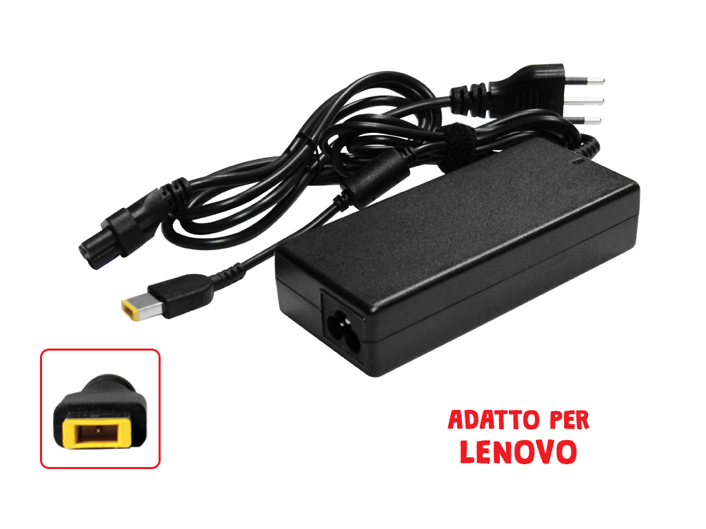 Adattatore LENOVO 20V 4.5A 90W Spinotto Quadrato Mod. LE20V45